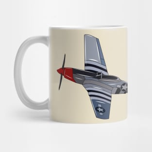 Fighter-bomber cartoon illustration Mug